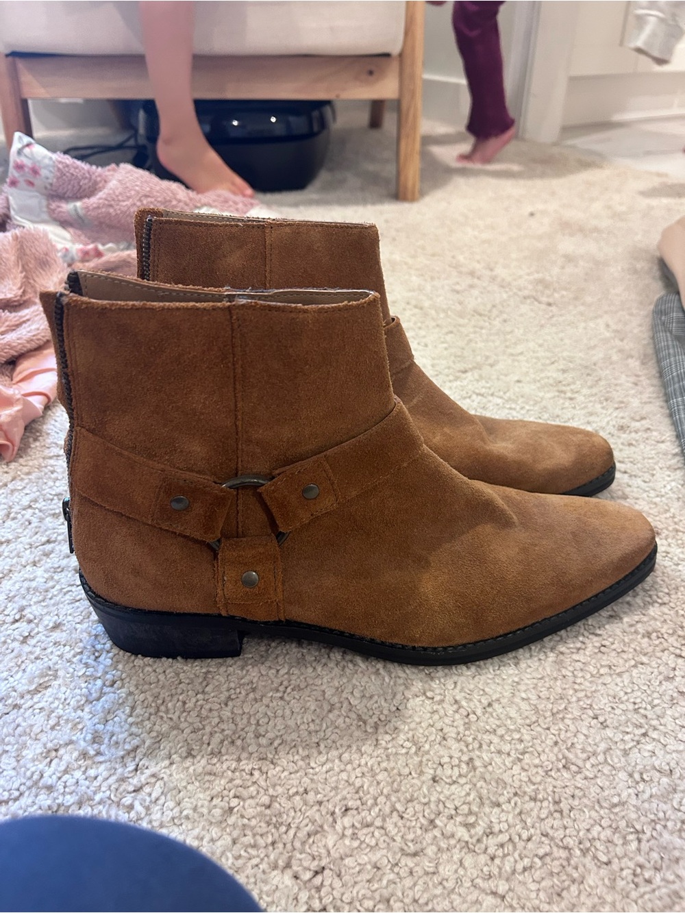 Women’s Suede Ankle Boots in Brown